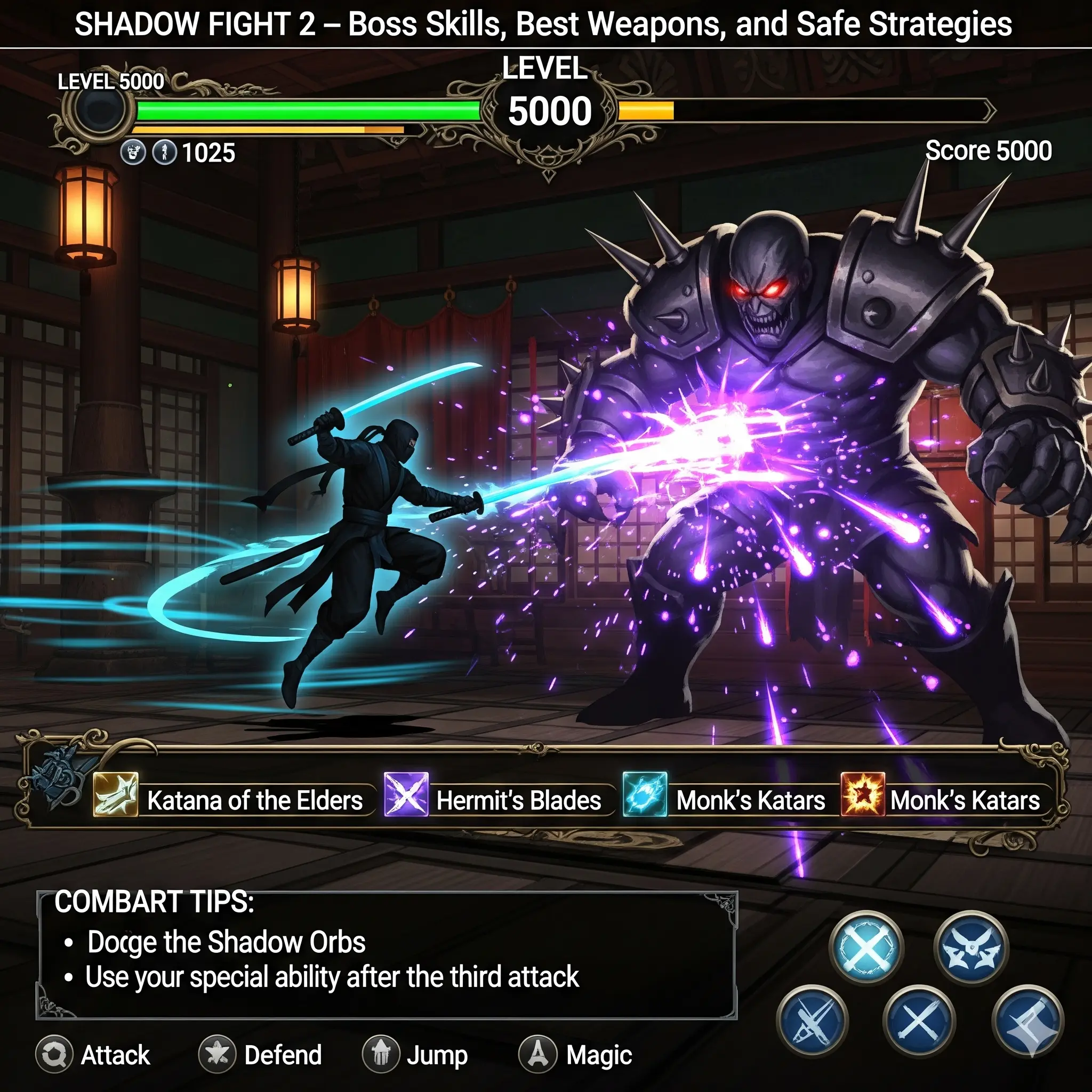 Shadow Fight 2 Level 5000 — Boss Skills, Best Weapons, and Safe Strategies 1 Shadow Fight 2 Level 5000